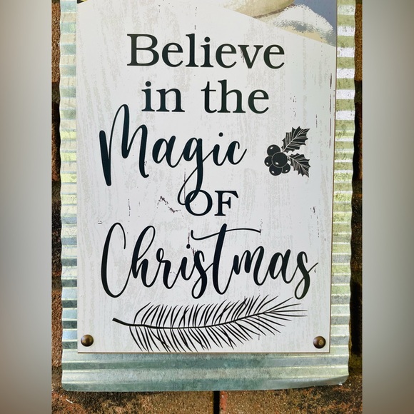 Christmas Snowman Metal Sign Believe in the Magic of Christmas - Picture 7 of 13
